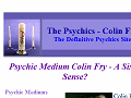 Colin Fry Psychic Medium and star of"A Sixth Sense"- Colin Fry